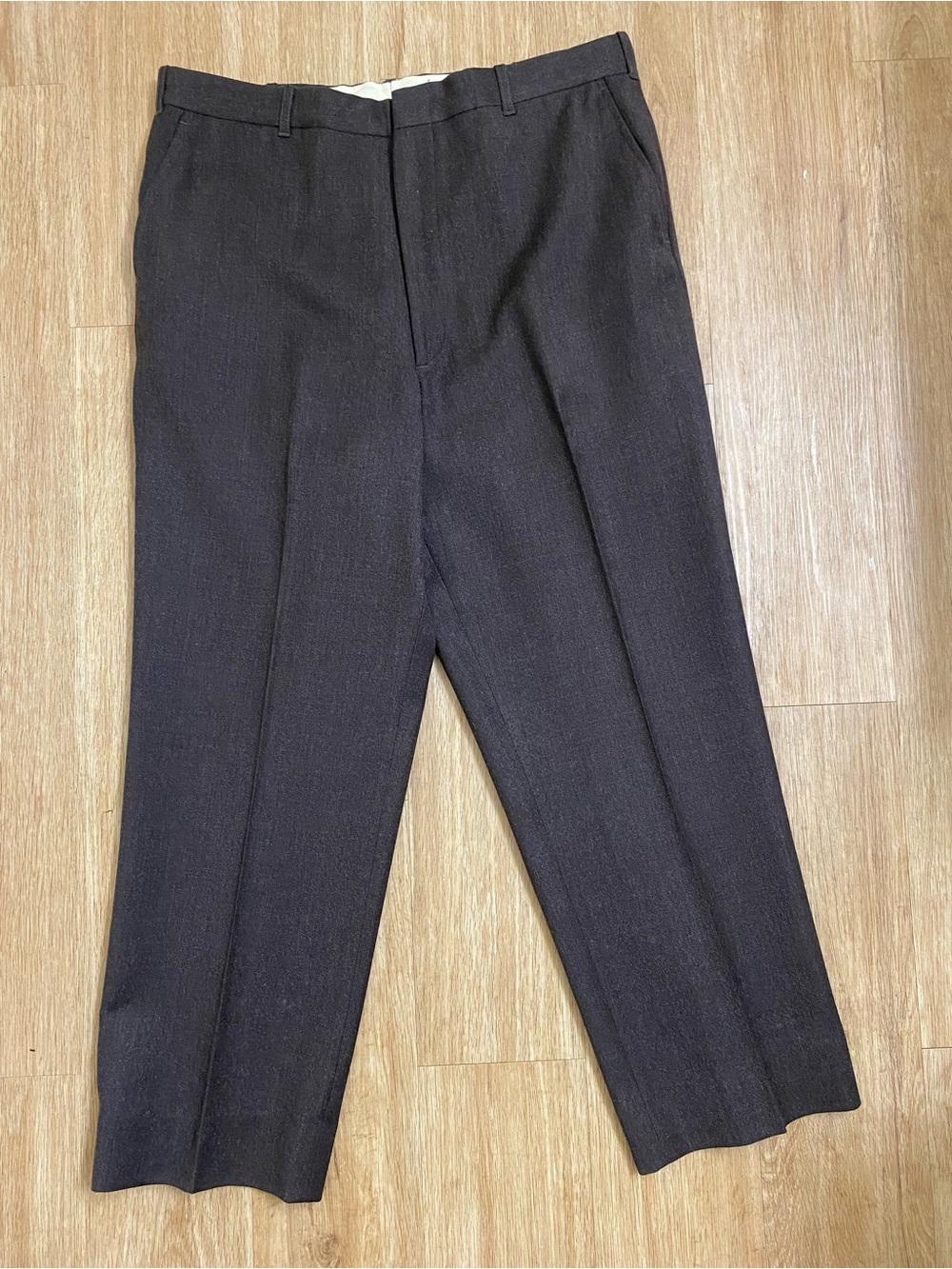 Men's Dress Trousers in Dark Brown 100% pure wool